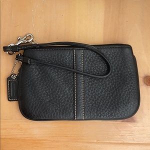 Pebble leather wristlet